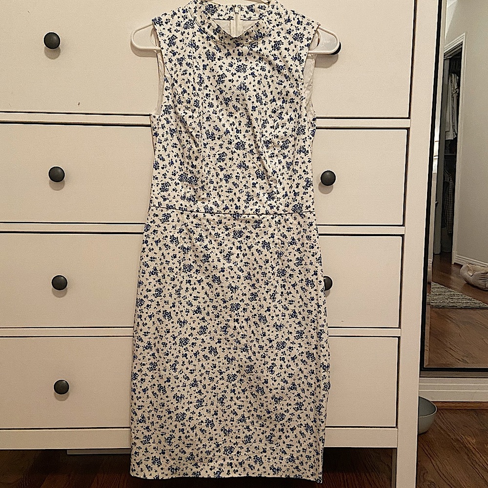 Brooks Brothers High Neck Floral Dress
